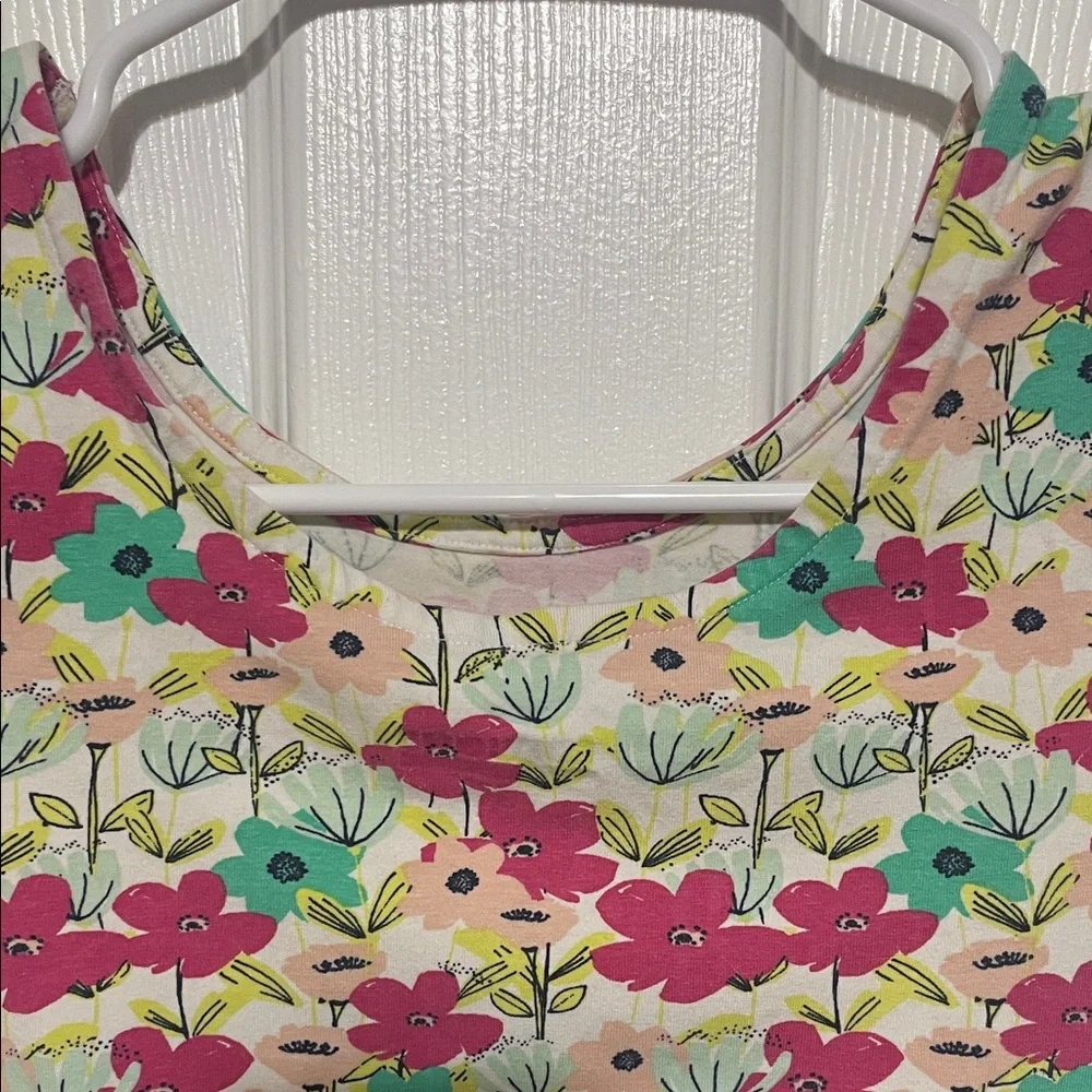 Basic Editions Floral Girls  Dress        Size M 7/8